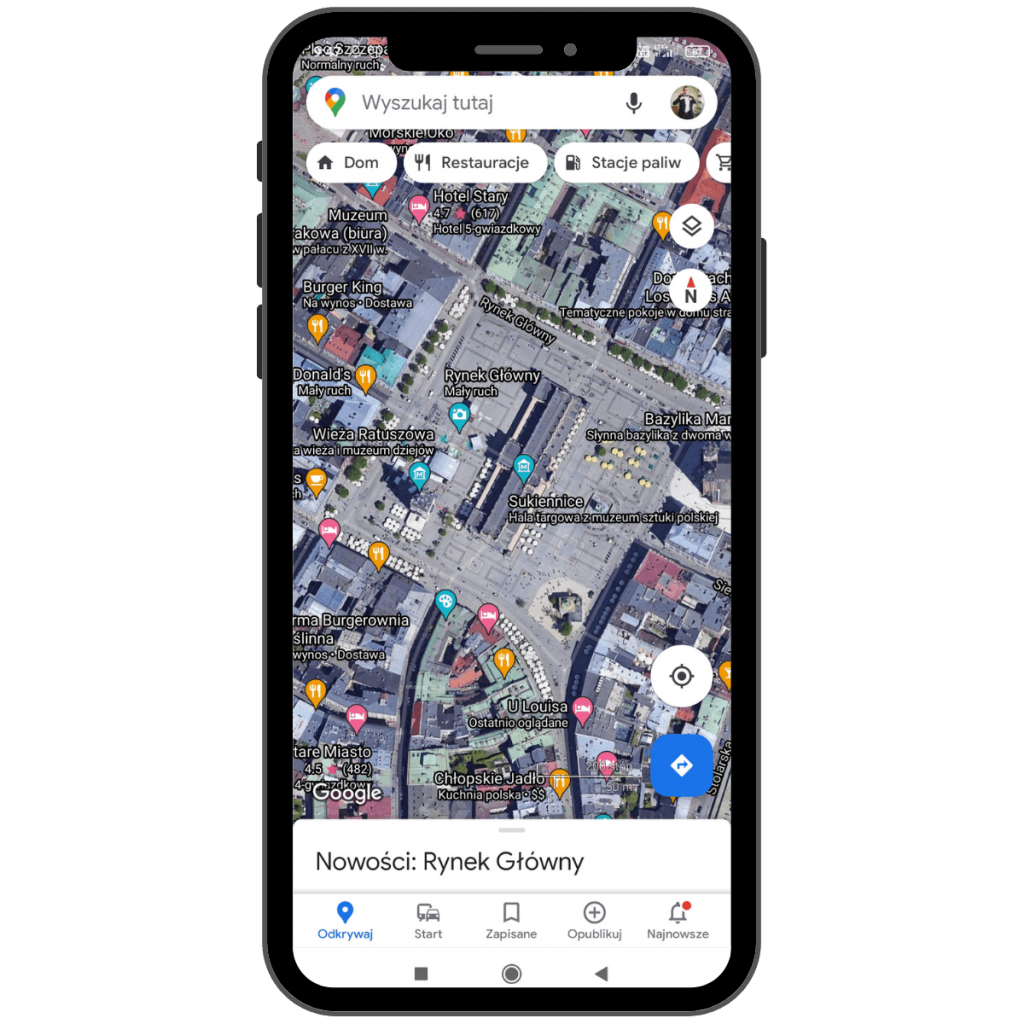 Возможности Google Maps: спутник